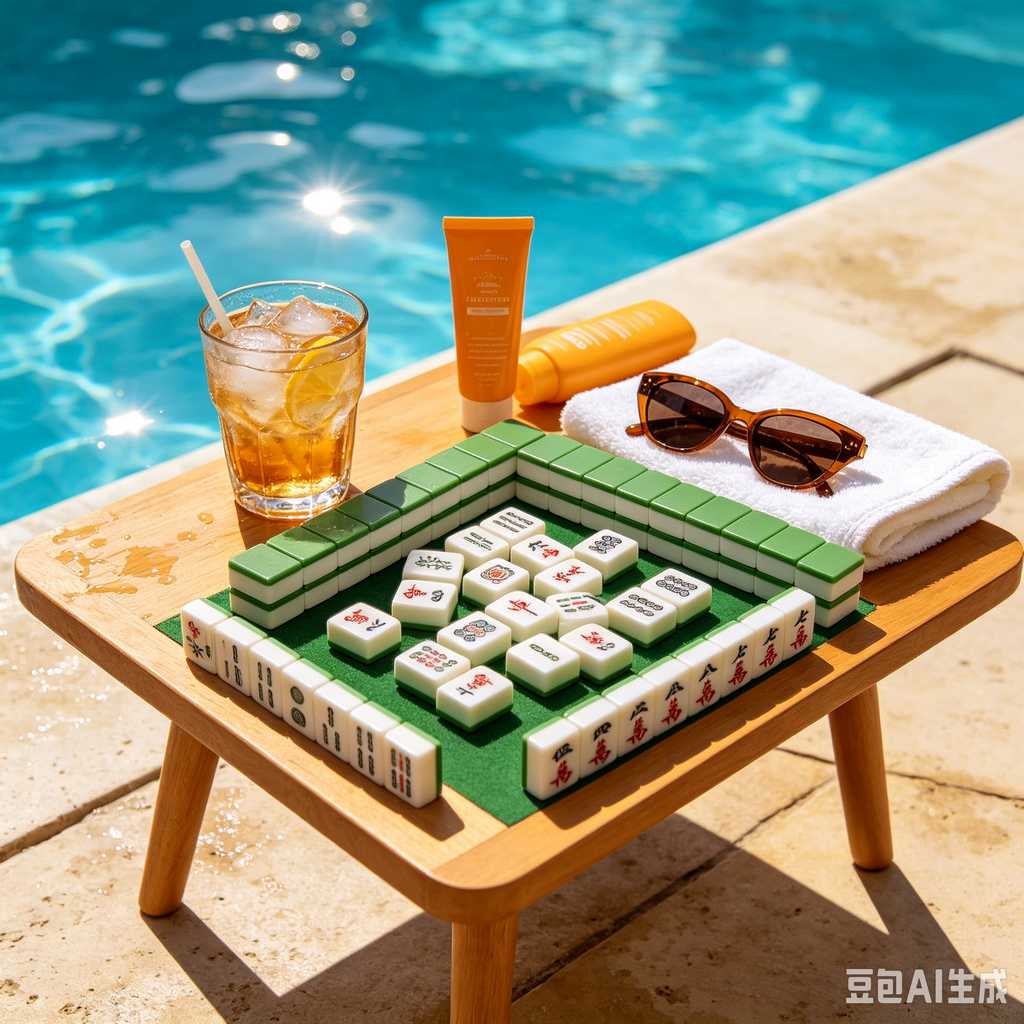 printed logo mahjong set