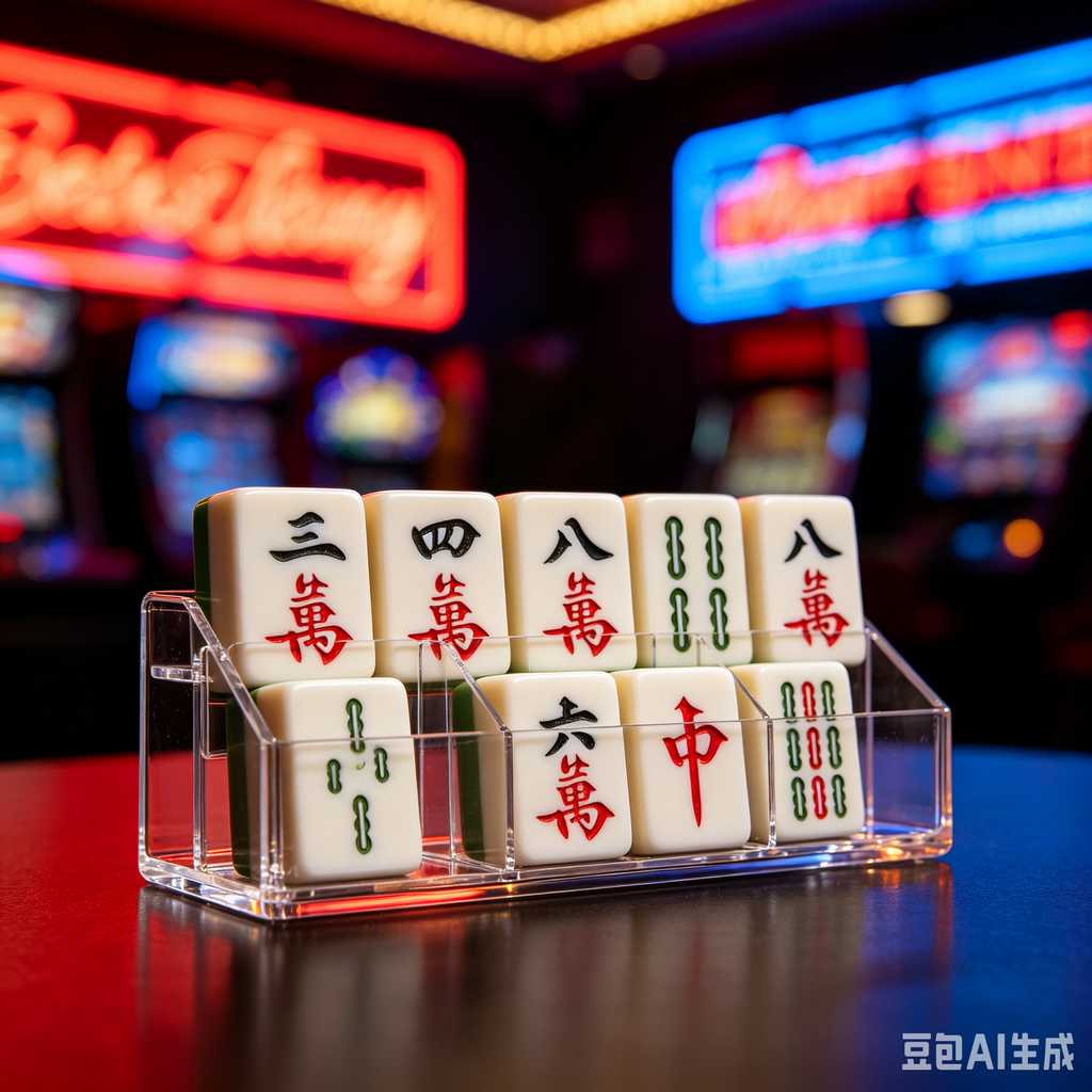 mahjong set with dice and chips